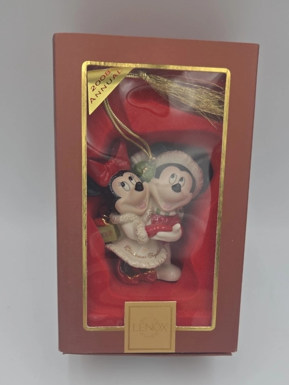 Lenox 2008 Mickey and Minnie 3 1/2"  FIRST CHRISTMAS TOGETHER 792727